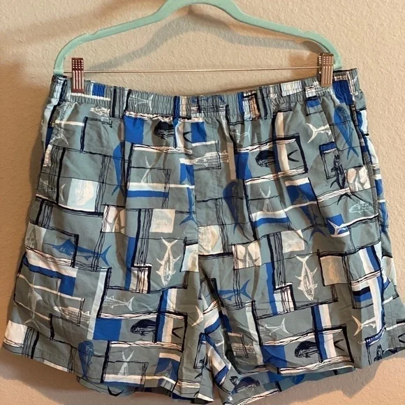Columbia Backcast II Printed Swim Trunks Blue Fish​​​​​​​​​​ - Picture 14 of 15